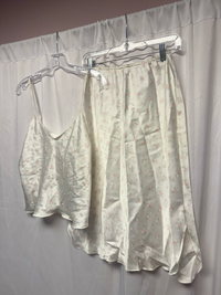 Ivory Floral Camisole & Skirt Lingerie Set – Size S