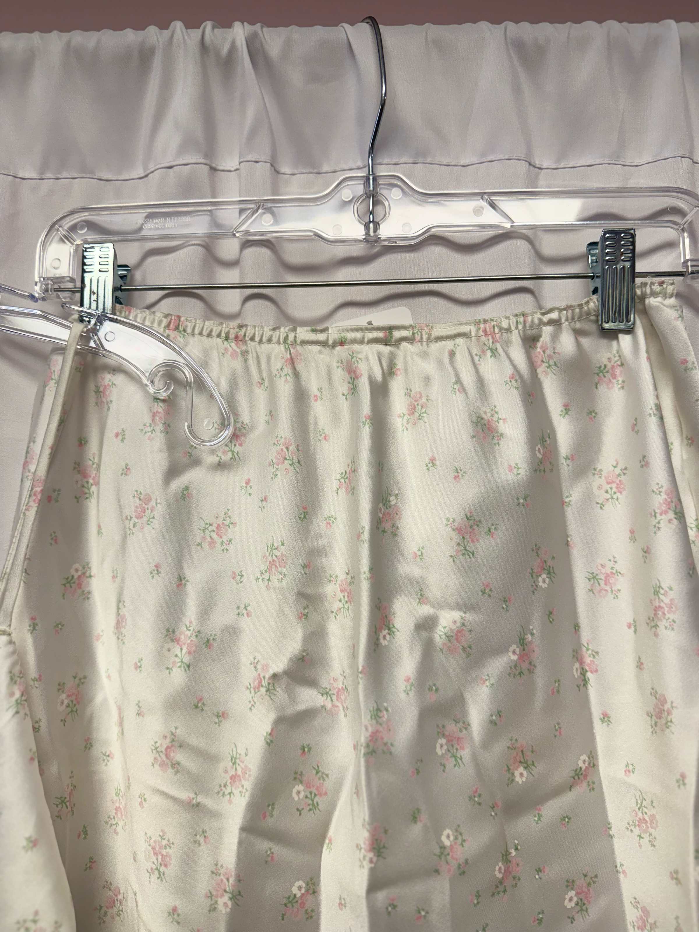 Ivory Floral Camisole & Skirt Lingerie Set – Size S