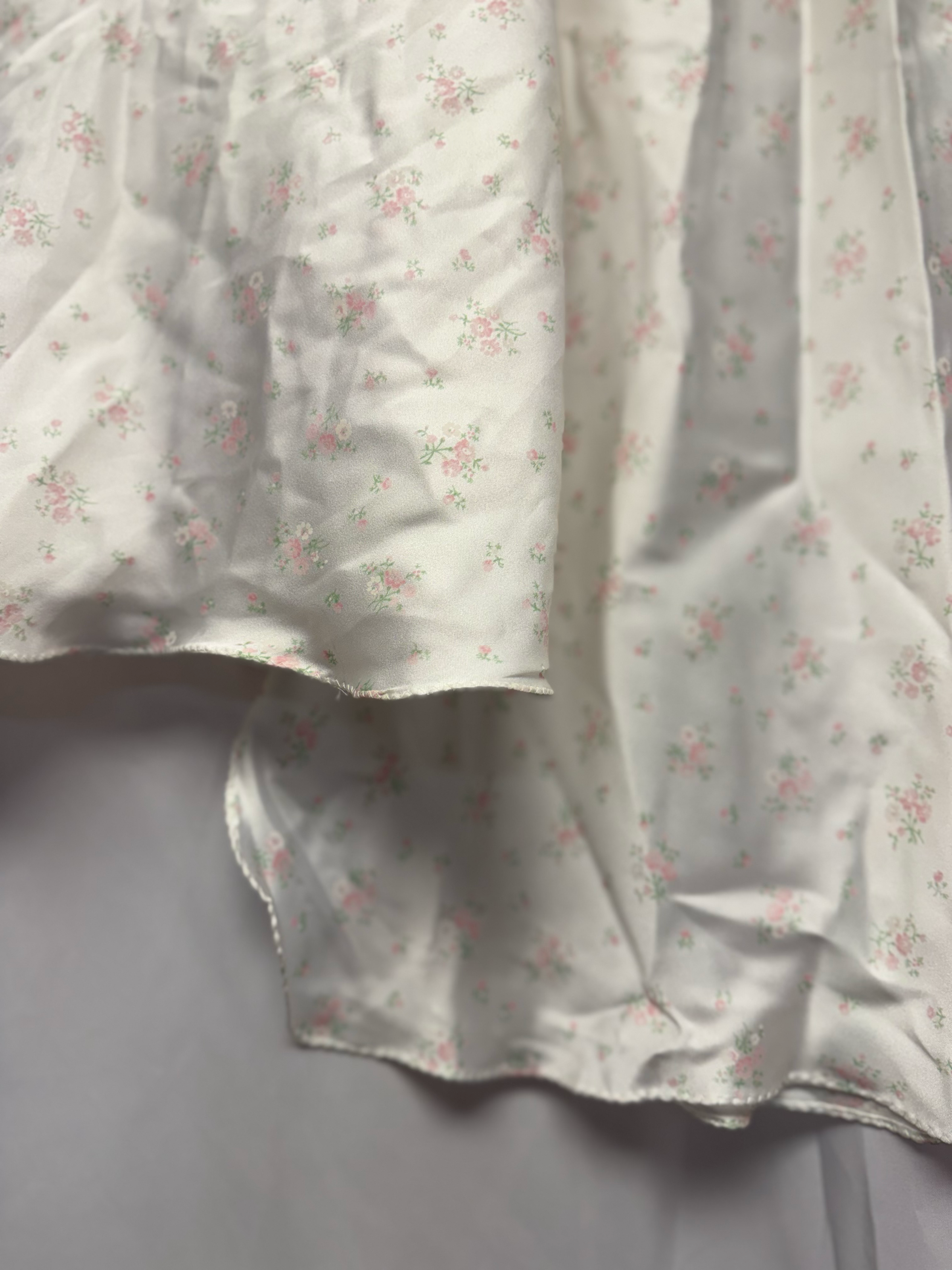 Ivory Floral Camisole & Skirt Lingerie Set – Size S