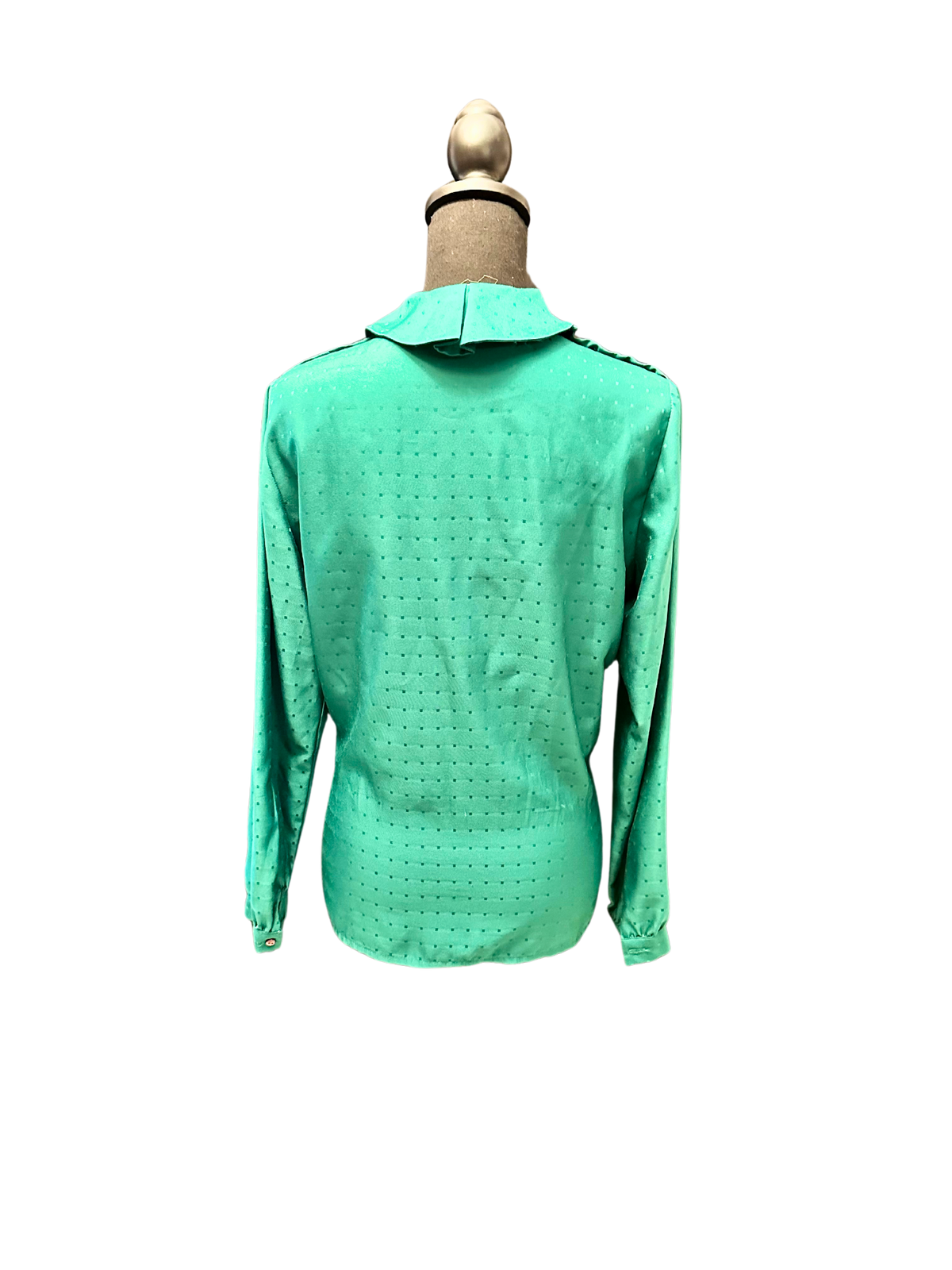 Vintage emerald green  long sleeve blouse