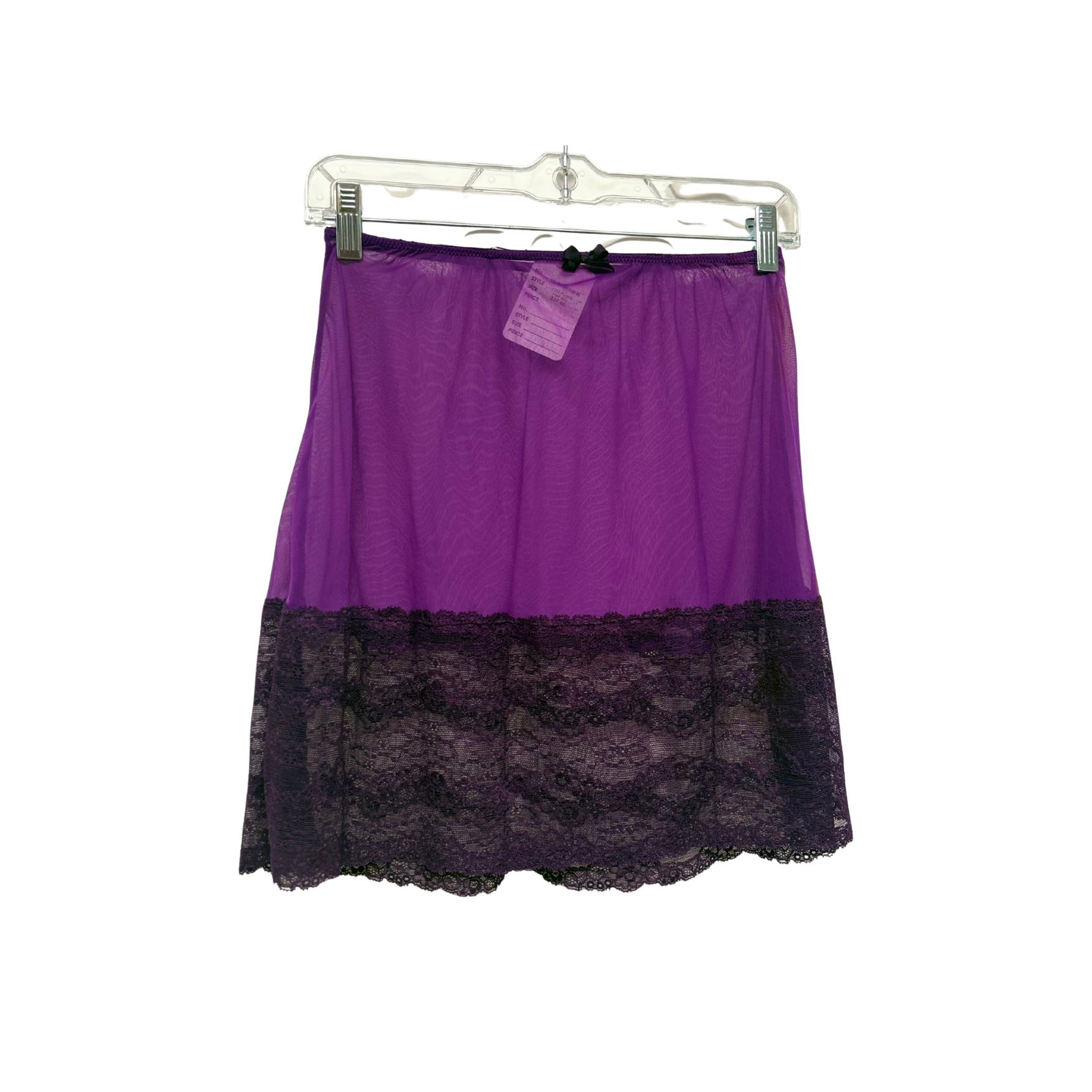 Purple Sheer Lace Trim Lingerie Skirt – Size S